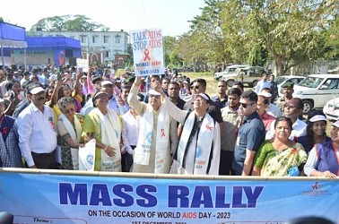 World AIDS Day rally in Agartala. TIWN Pic Dec 1